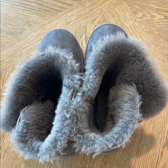 Women's Gray Suede Cozie Steps with Ugg winter boot styling. - Picture 3 of 5